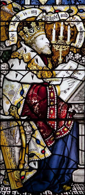 O rei David, antepasado de Jesus Cristo, catedral de Edinburgo, Escócia